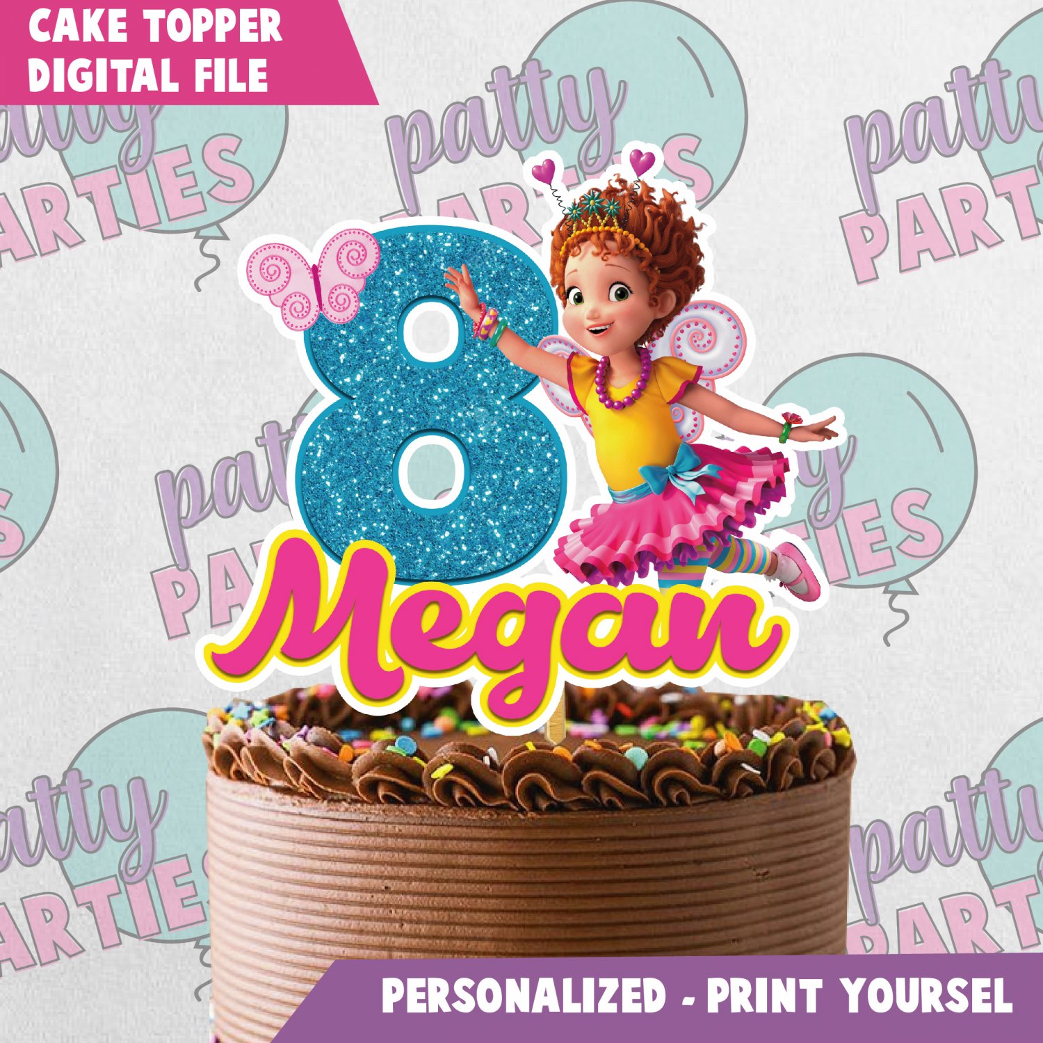 FANCY NANCY CLANCY CAKE TOPPER