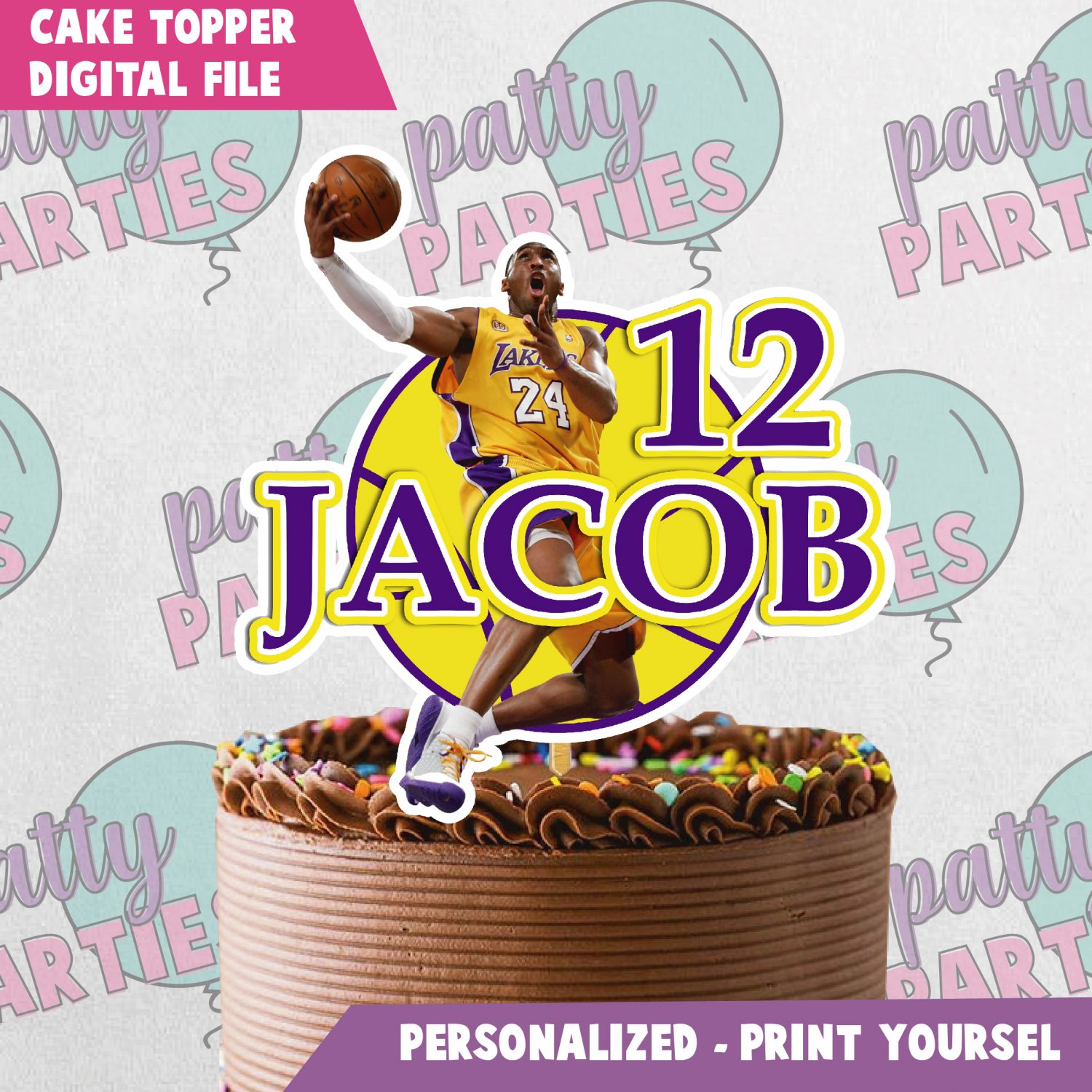 LAKERS CAKE TOPPER