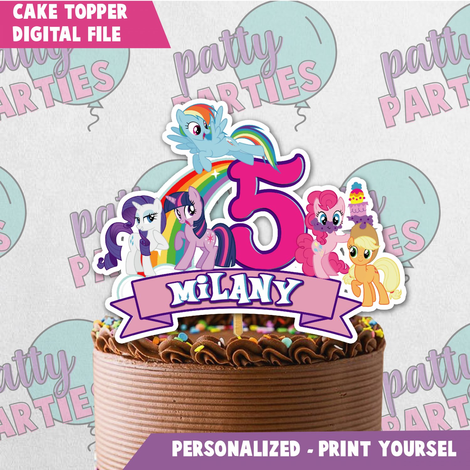 MY LITTLE PONY CAKE TOPPER