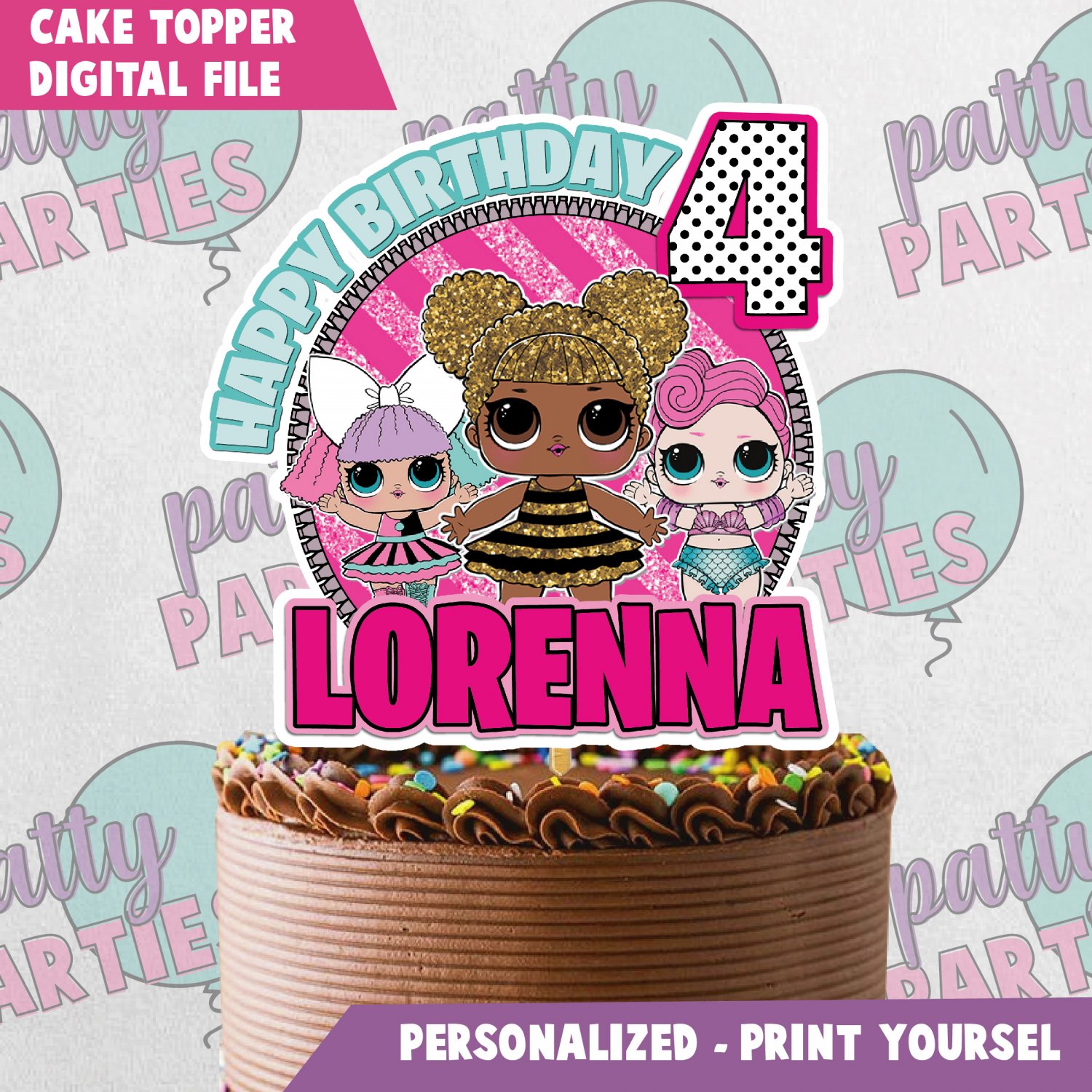 LOL SURPRISE CAKE TOPPER