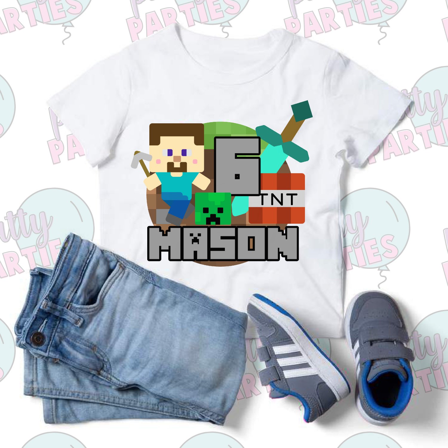 Minecraft birthday t outlet shirt