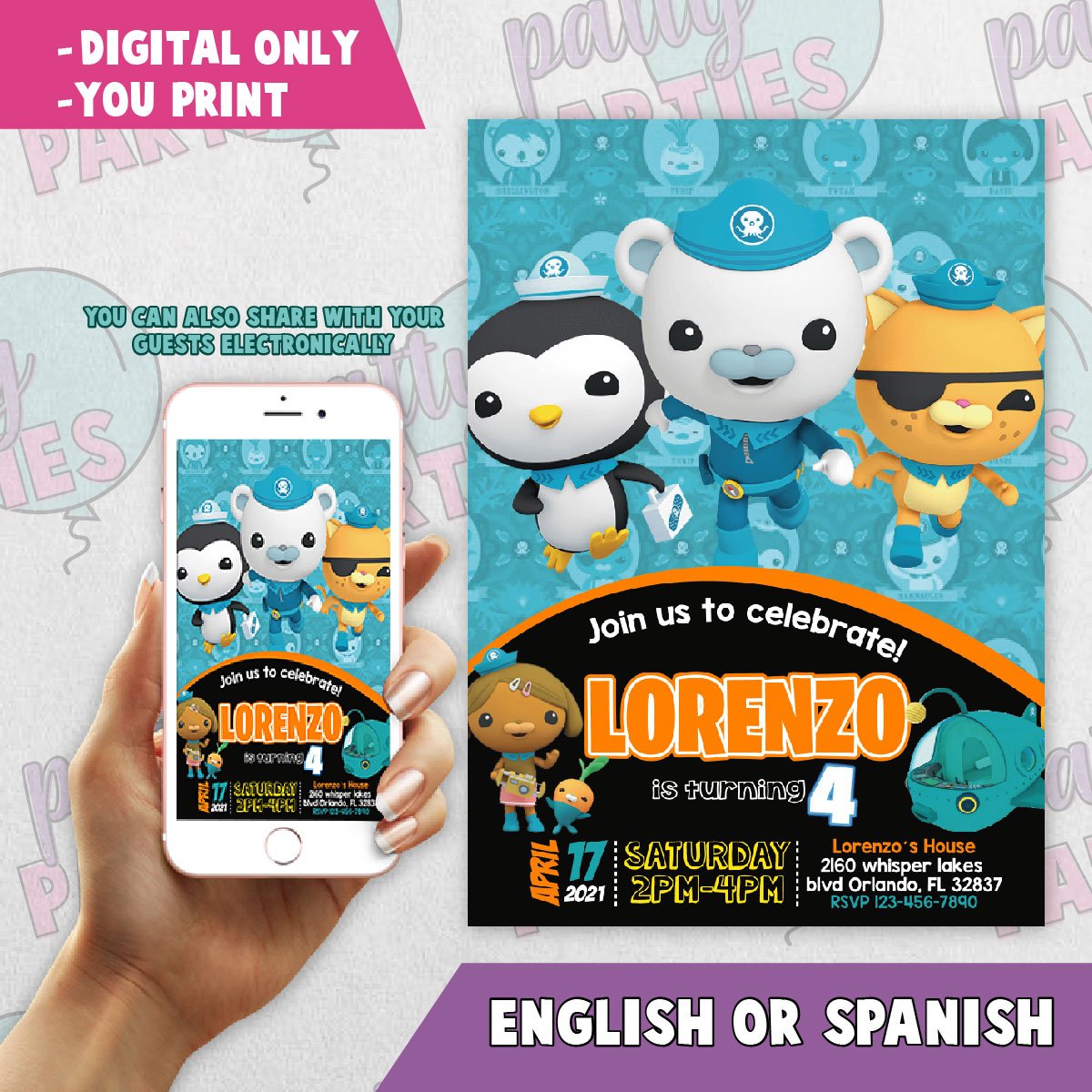 OCTONAUTS BIRTHDAY INVITATION
