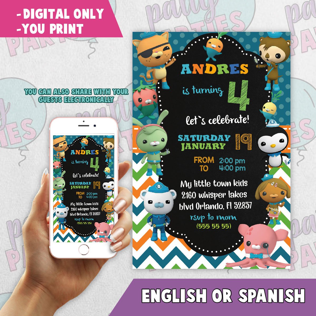 OCTONAUTS BIRTHDAY INVITATION