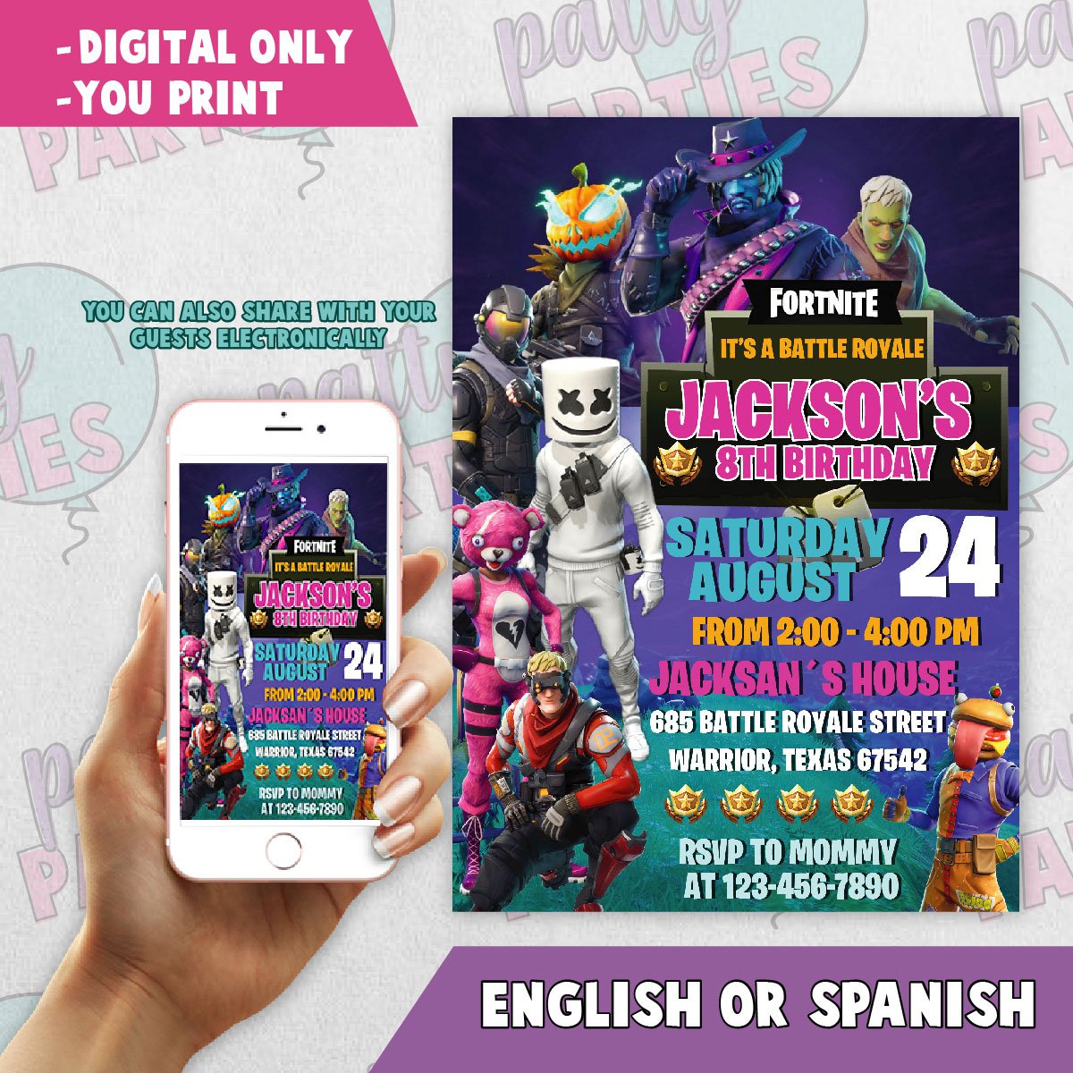 FORTNITE BIRTHDAY INVITATION