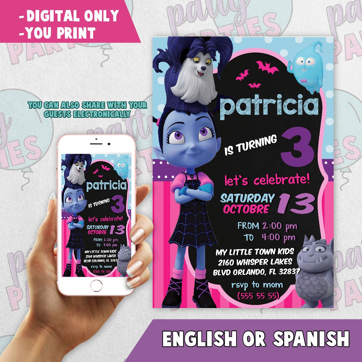 VAMPIRINA BIRTHDAY INVITATION