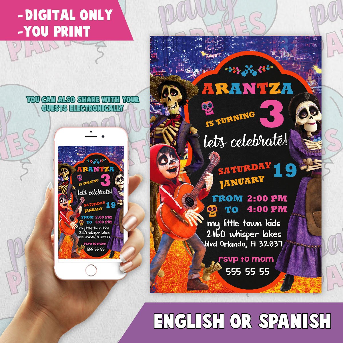 COCO BIRTHDAY INVITATION