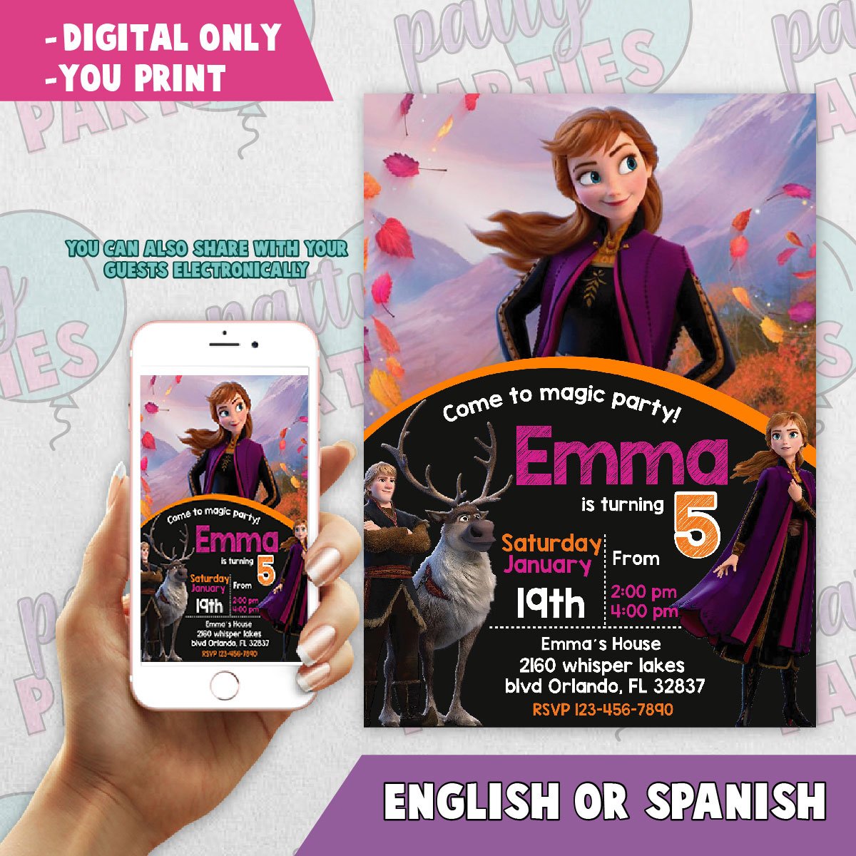 FROZEN BIRTHDAY INVITATION