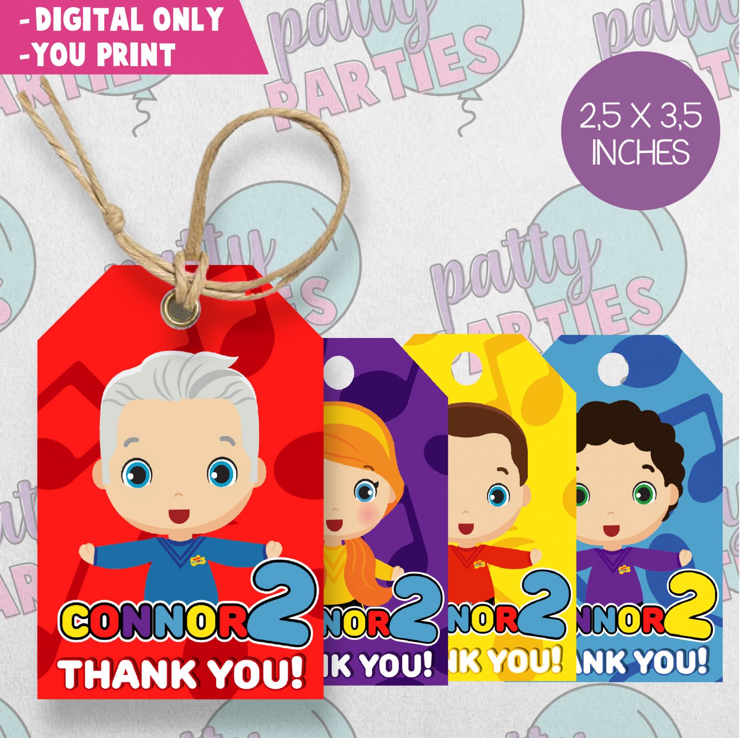THE WIGGLES FAVOR TAGS
