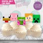 MINECRAFT CUPCAKE TOPPER