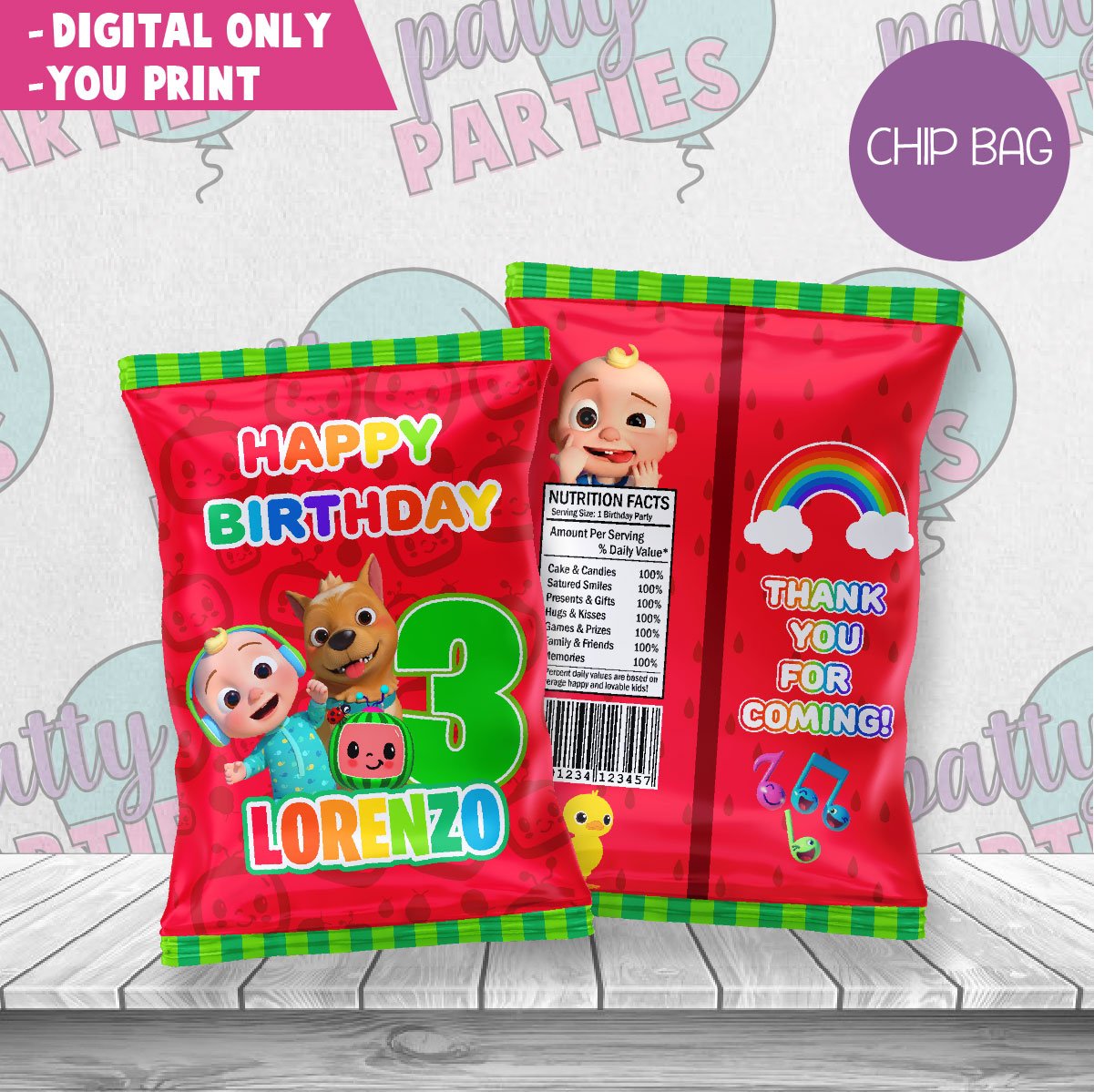 COCOMELON CHIP BAG