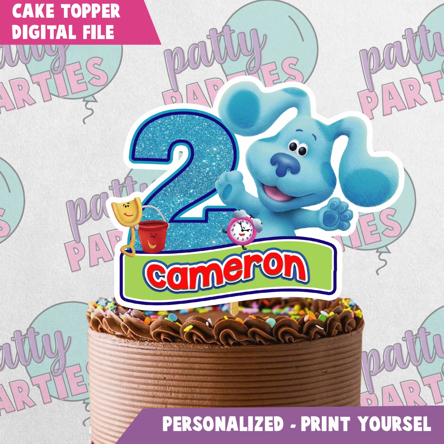 BLUE'S CLUES CAKE TOPPER