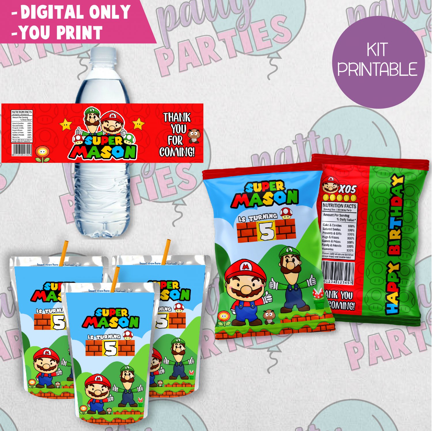 SUPER MARIO KIT BIRTHDAY PARTY