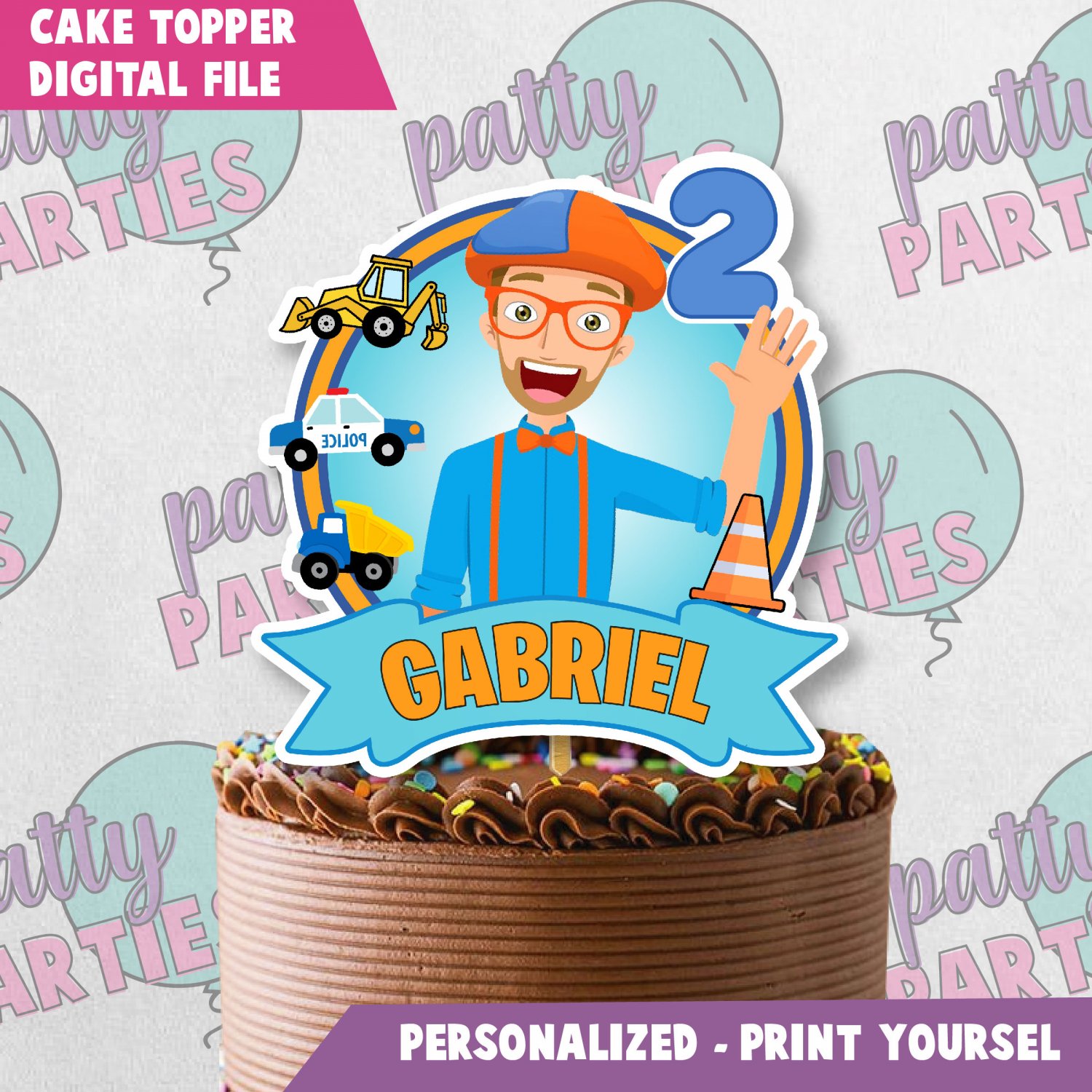 BLIPPI CAKE TOPPER