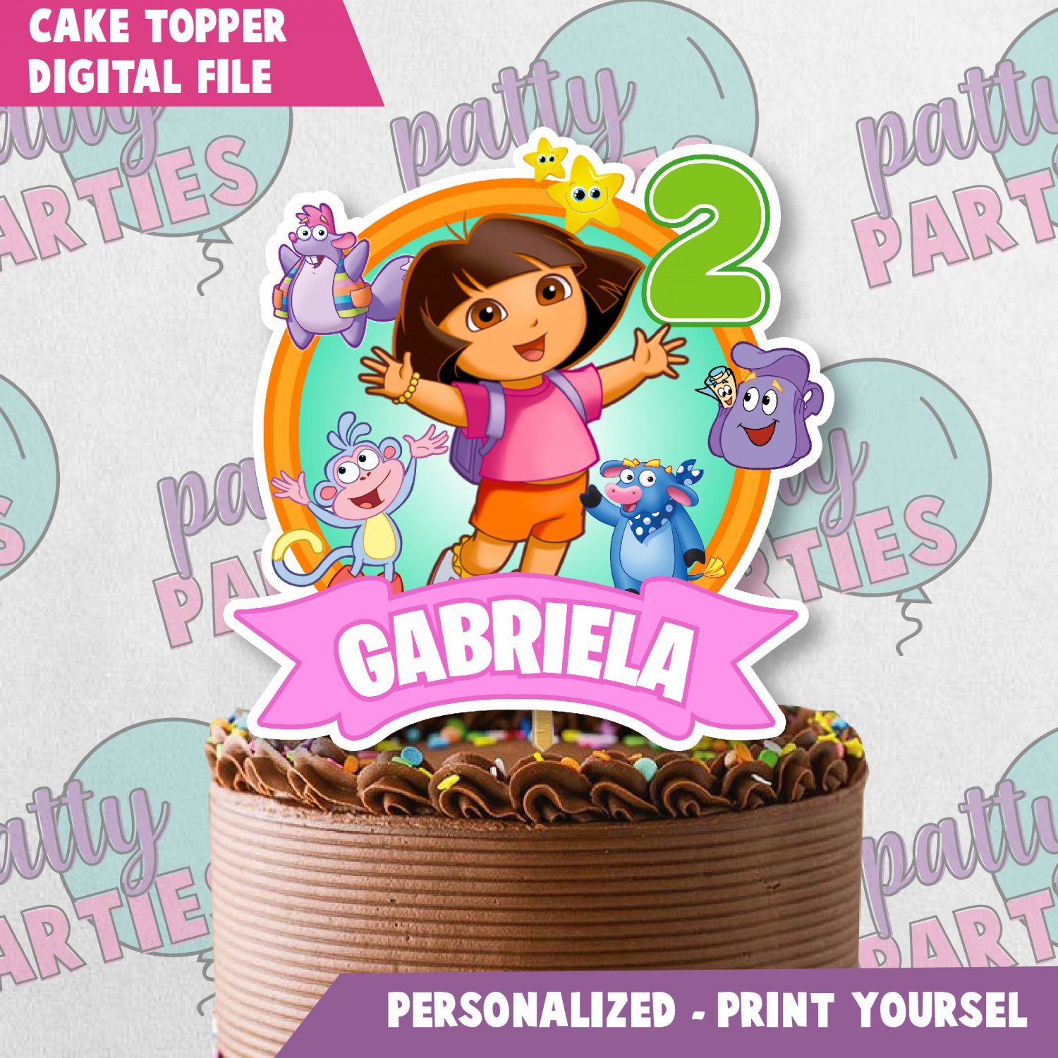 DORA THE EXPLORER CAKE TOPPER