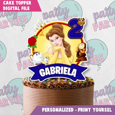 BEAUTY AND THE BEAST CAKE TOPPER