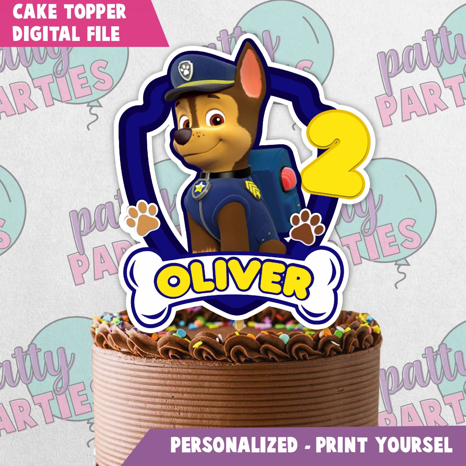 PAW PATROL CAKE TOPPER