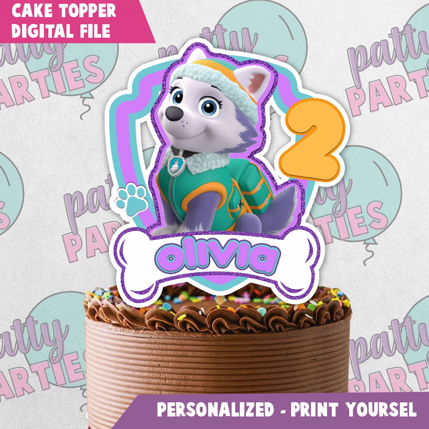 PAW PATROL CAKE TOPPER