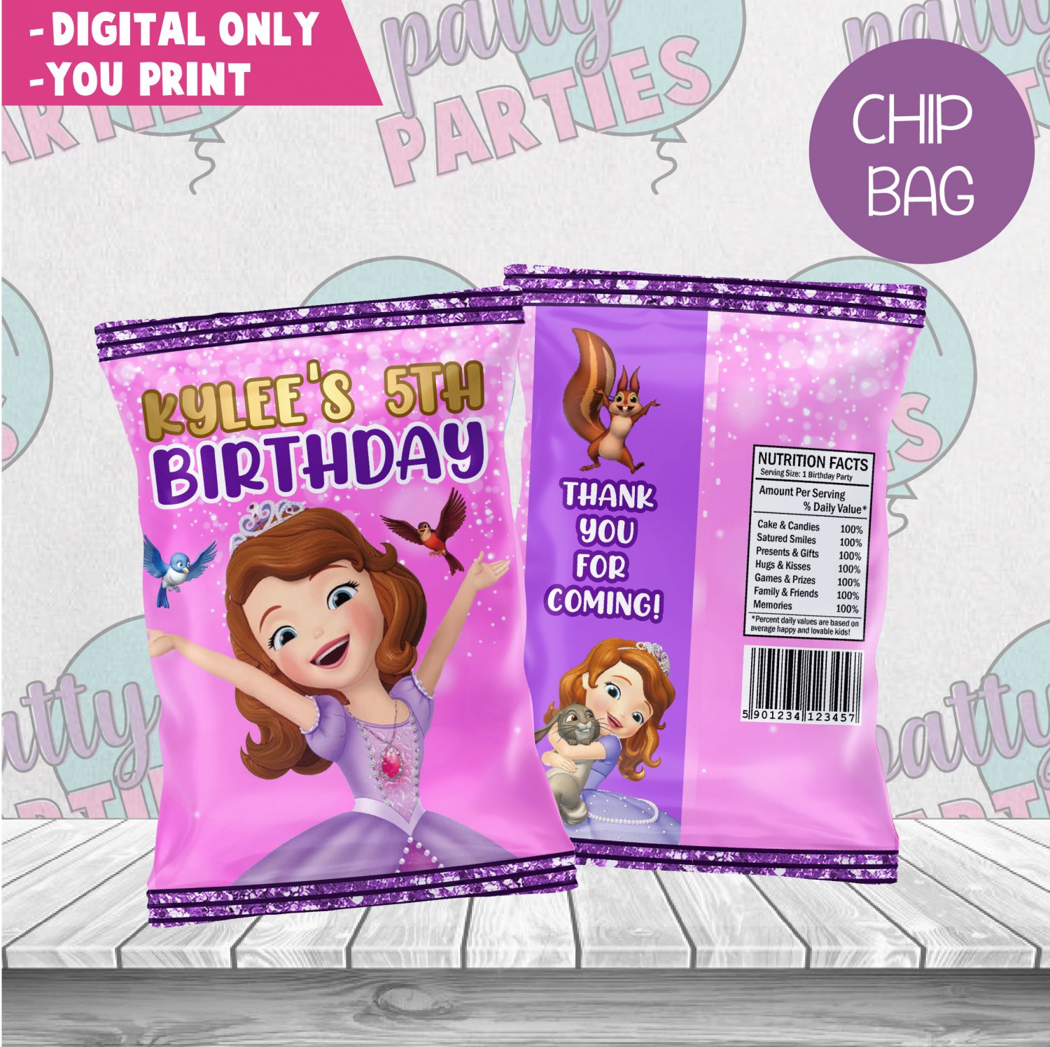 SOFIA THE FIRST CHIP BAG