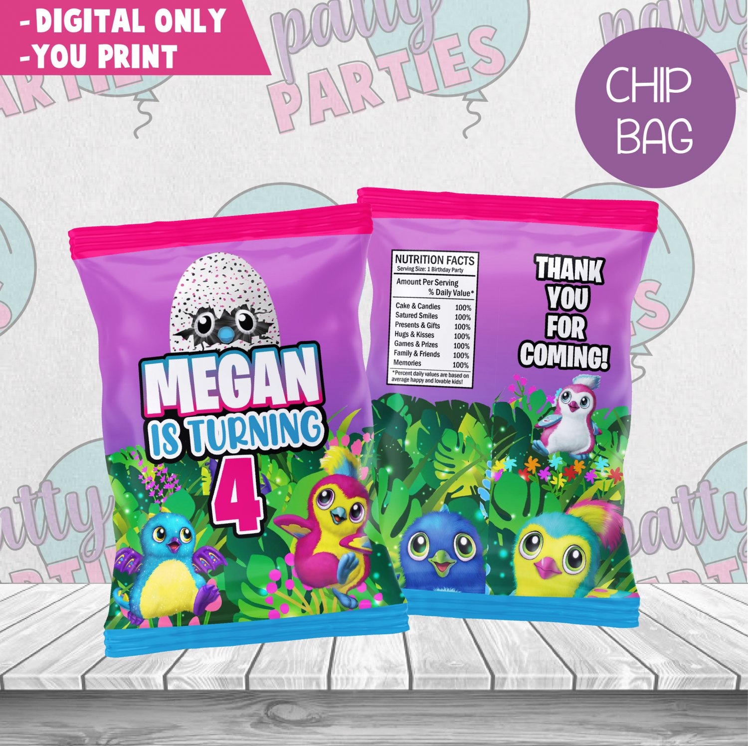 HATCHIMALS CHIP BAG
