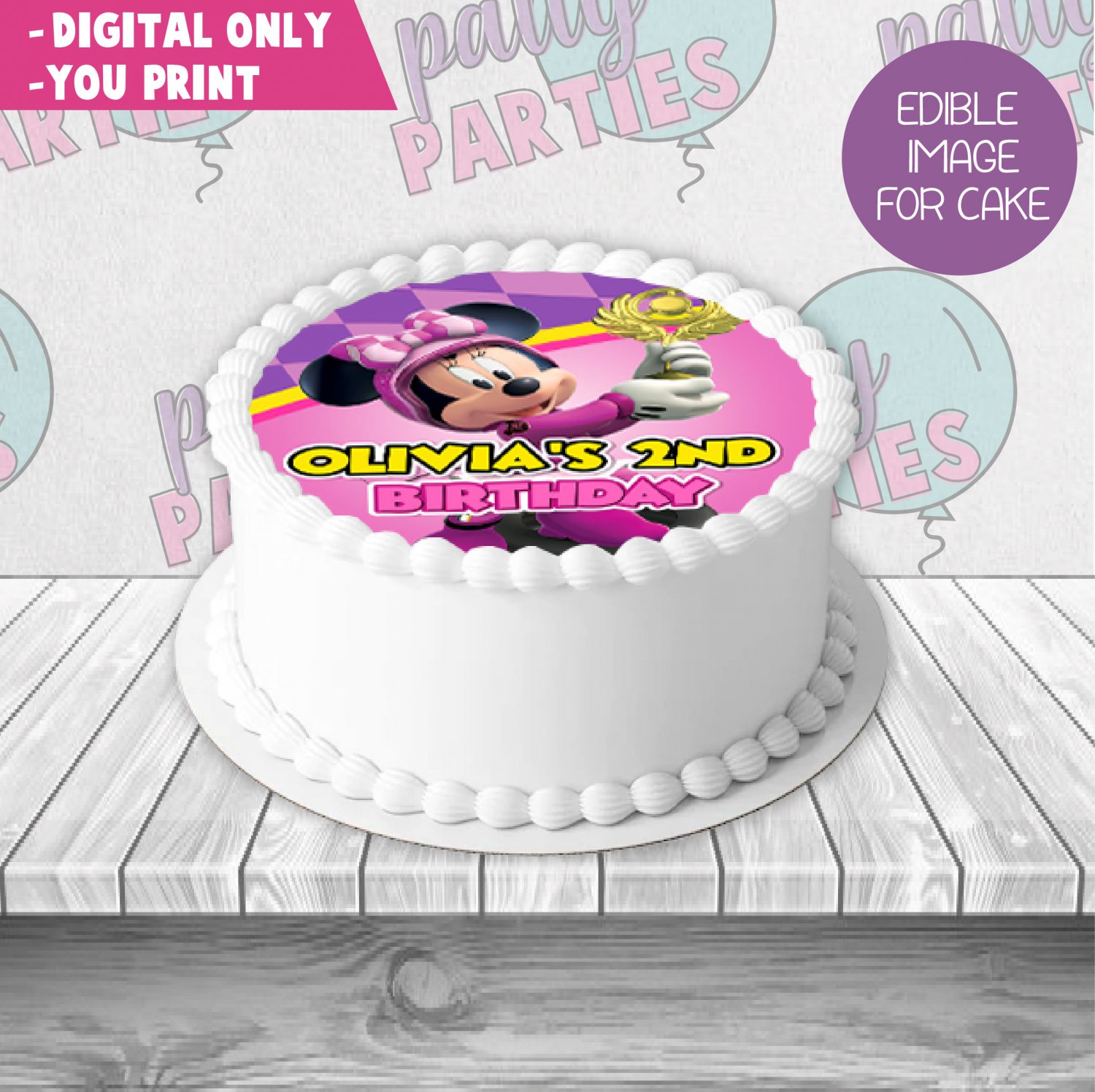 MINNIE MOUSE EDIBLE IMAGE FOR CAKE