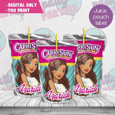 BARBIE JUICE POUCH LABEL-BARBIE CAPRISUN LABEL