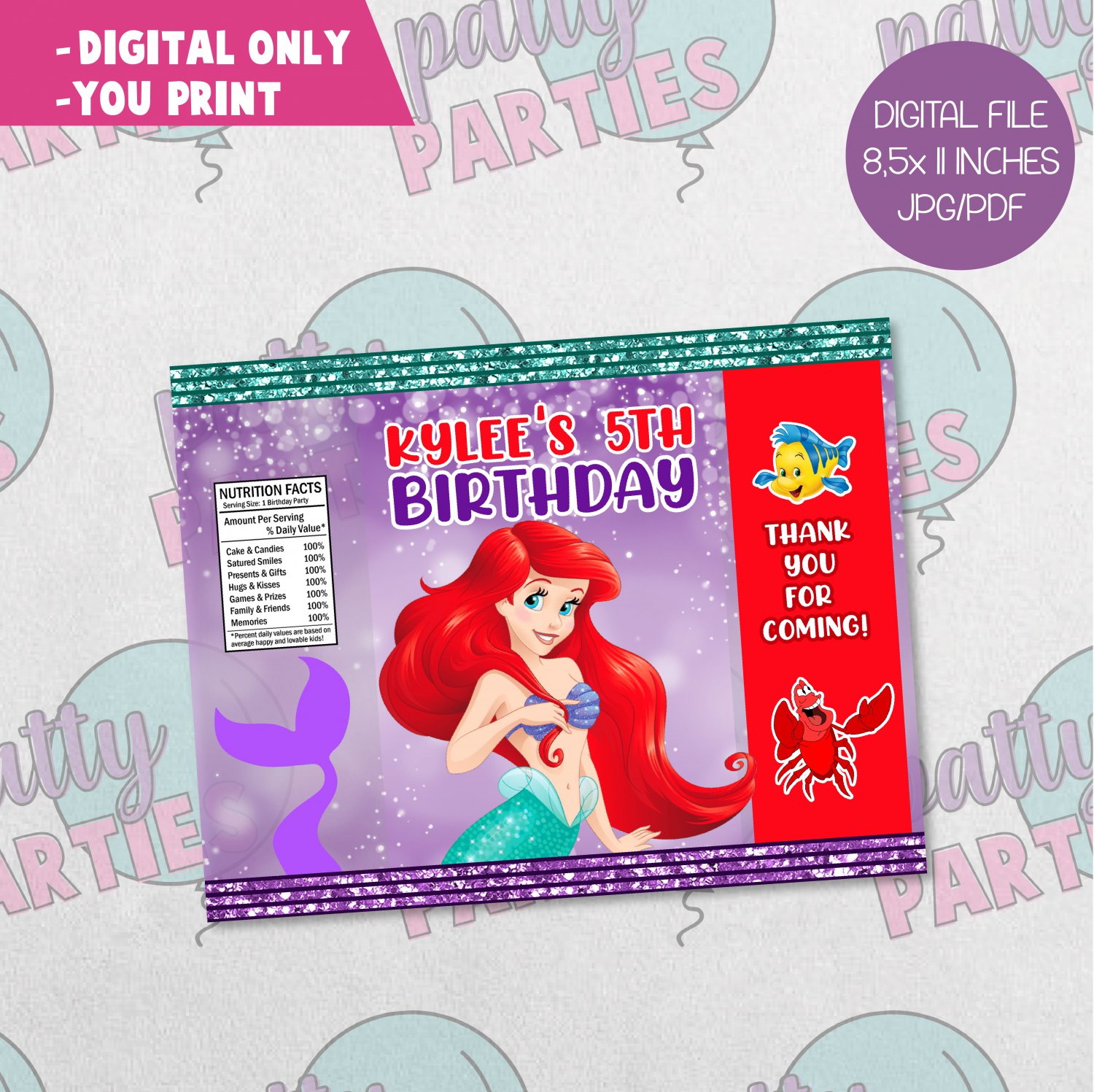 THE LITTLE MERMAID CHIP BAG