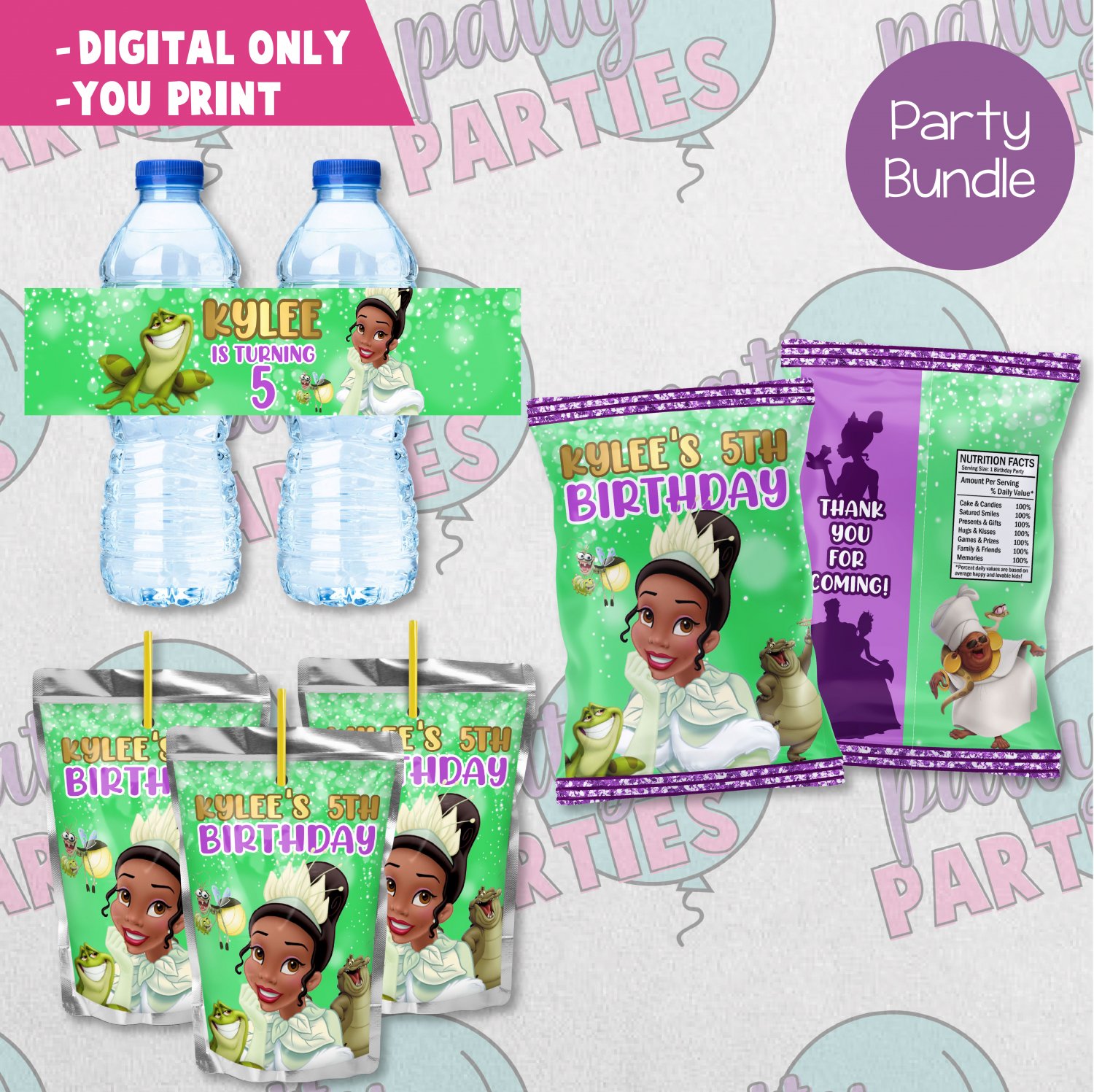 PRINCESS TIANA PARTY BUNDLE