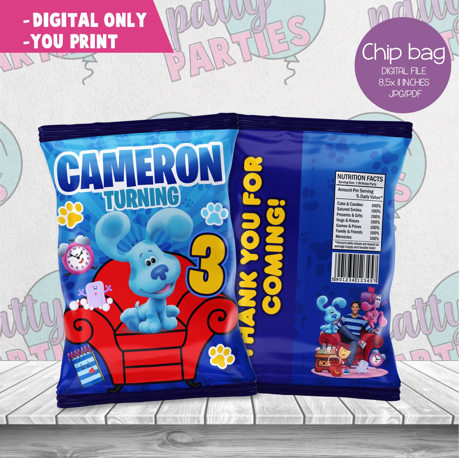 BLUE'S CLUES CHIP BAG
