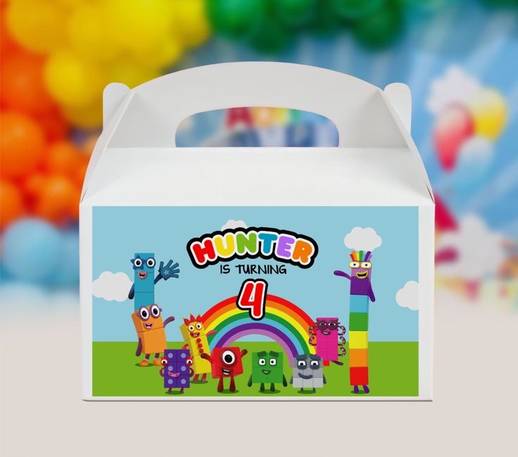 NUMBERBLOCKS GABLE BOX LABEL