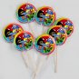 SUPERHERO LOLLIPOP LABEL