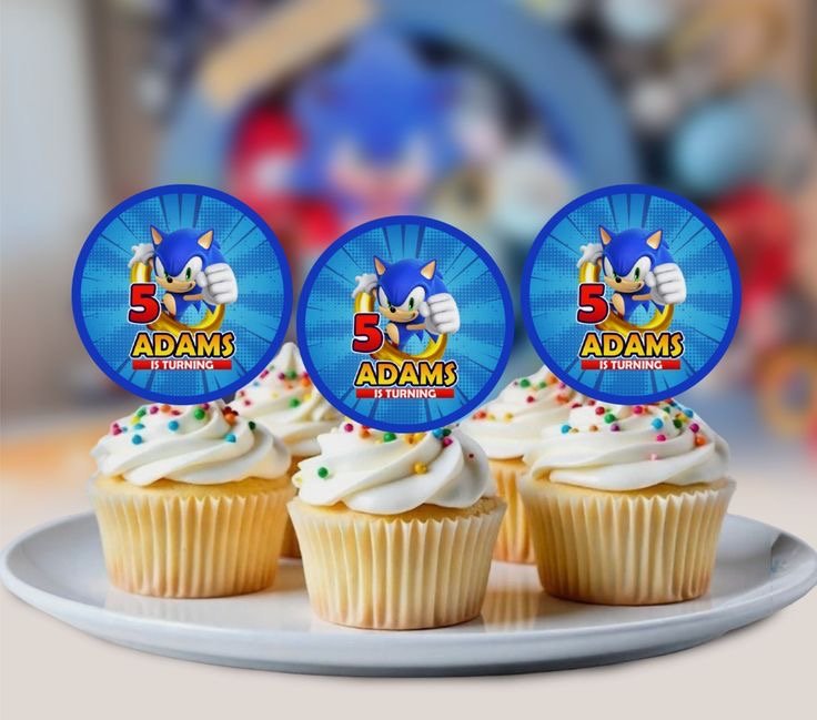 SONIC CUPCAKE TOPPER