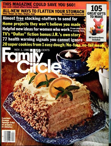 Family Circle Magazine November 1 1980 EX No ML 022317nonjhe