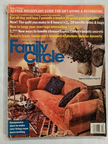 FAMILY CIRCLE Magazine Vintage Issue From November 20, 1978