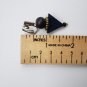 Blue triangle earrings