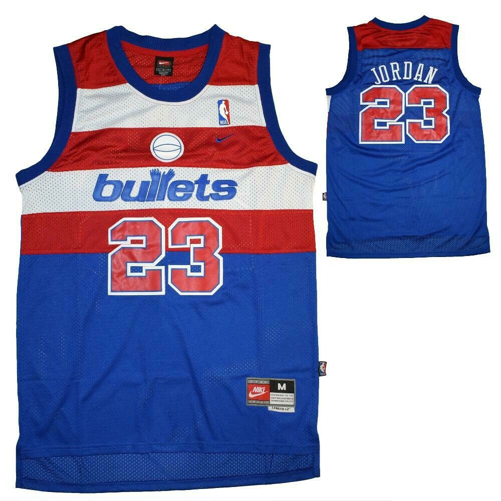 Men's Michael Jordan Washington Bullets throwback jersey blue