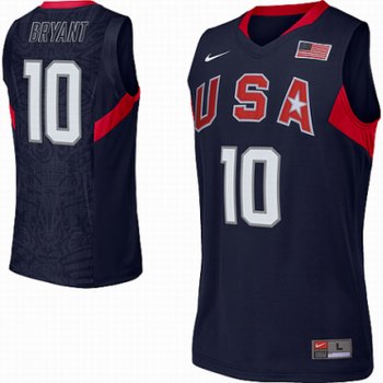 Mens Kobe Bryant 2008 olympics Team USA 10 Jersey navy blue