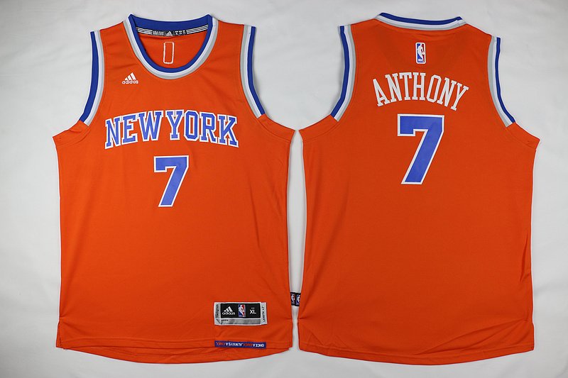 Mens Carmelo Anthony Knicks throwback jersey orange