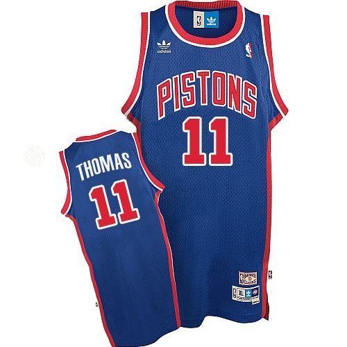 Men's Isiah Thomas Detroit Pistons throwback jerseys blue