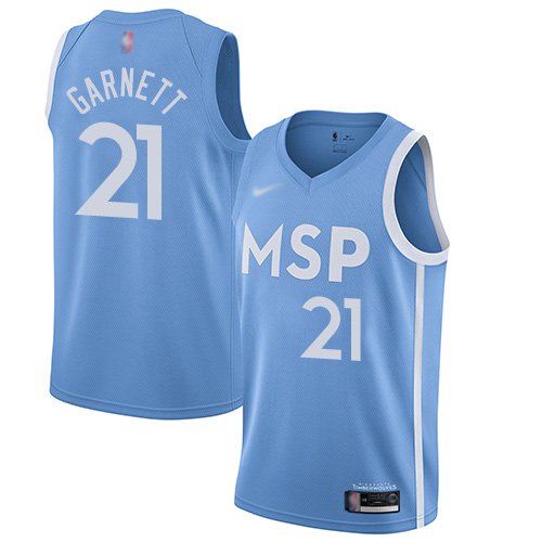 Mens / Youth Kevin Garnett Minnesota Timberwolves MSP City jersey baby blue