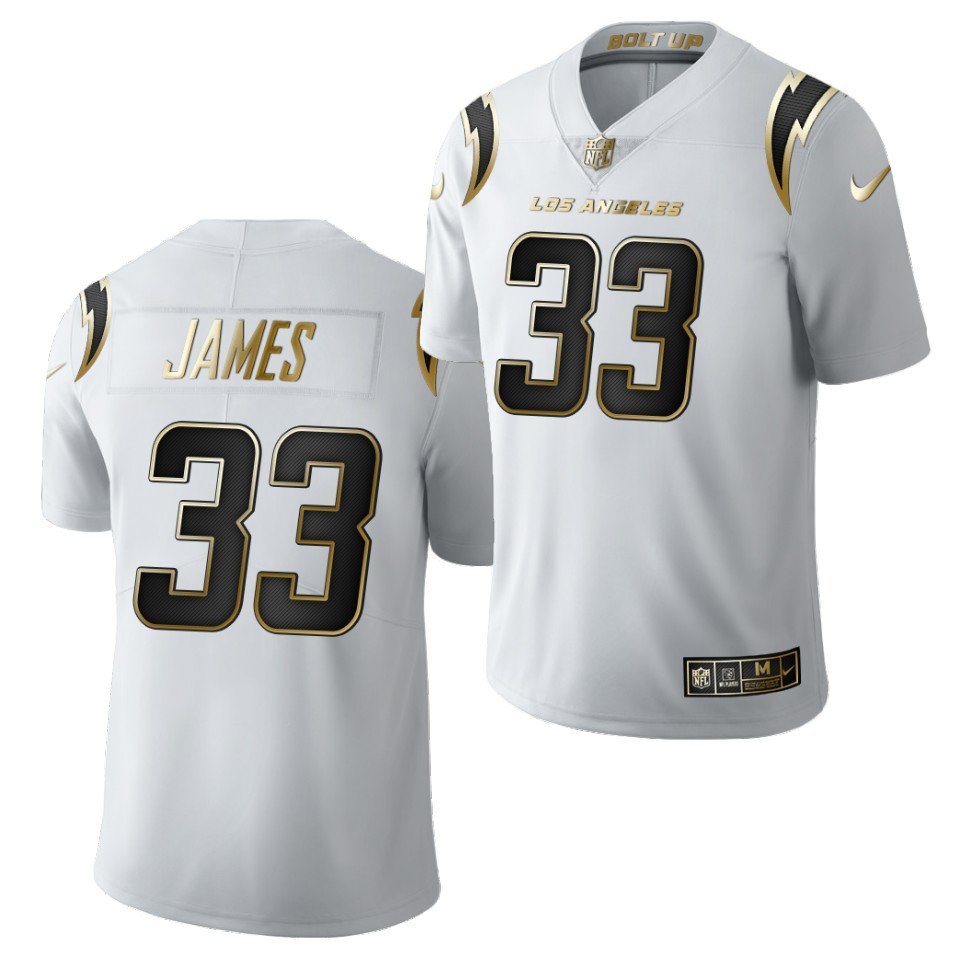 Men's derwin james chargers 33 golden edition jersey white