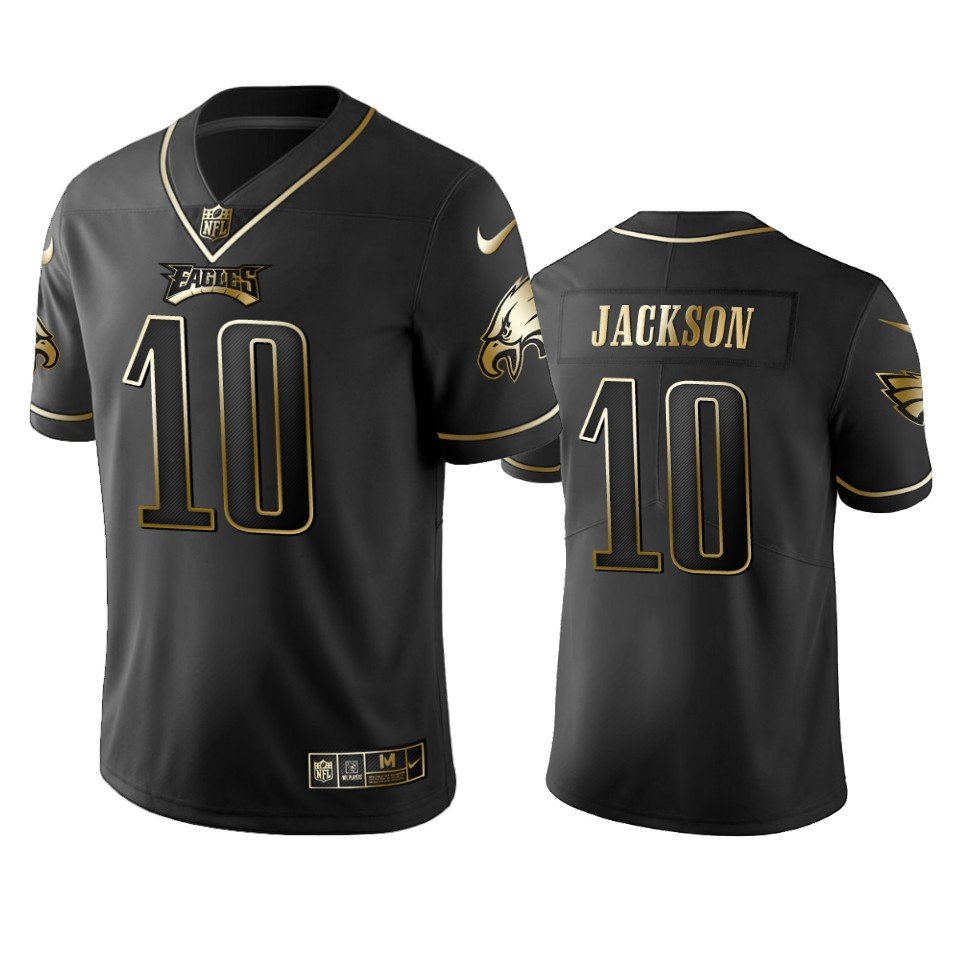 Men's Desean Jackson Philadelphia Eagles golden edition black jersey