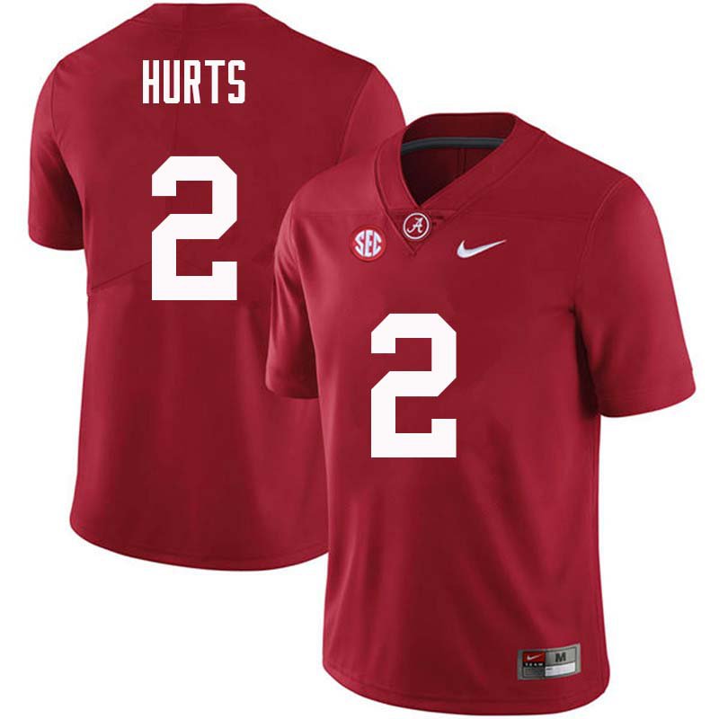 Men's Jalen Hurts Alabama crimson tide college jersey red