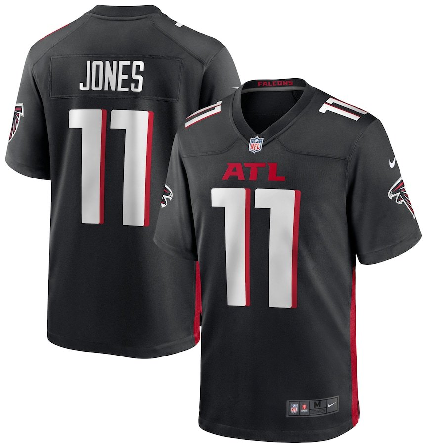 Youth kid falcons #11 julio Jones color rush jersey black 2020