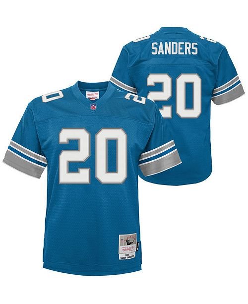 barry sanders t shirt jersey