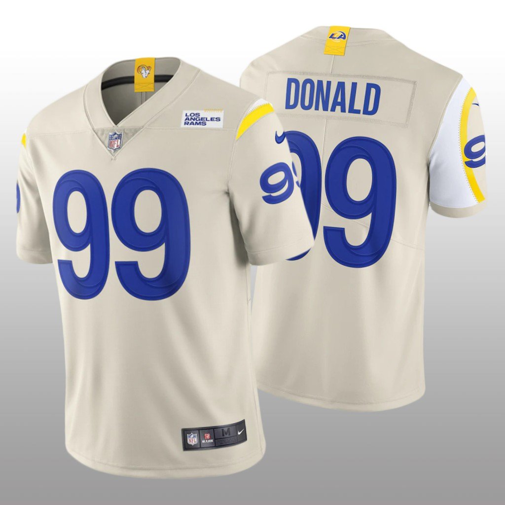 Men's Aaron Donald Rams 99 color rush new jersey bone