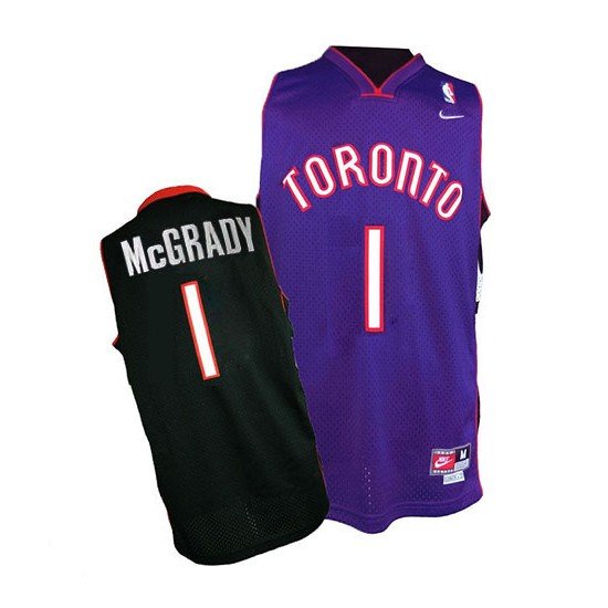 Mens Tracy Mcgrady Toronto Raptors Throwback Jersey Purple Blakc