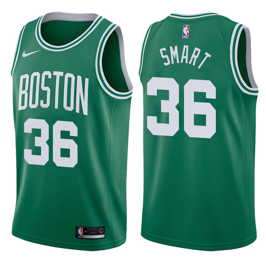Men's Marcus Smart Celtics 36 icon edition jersey green