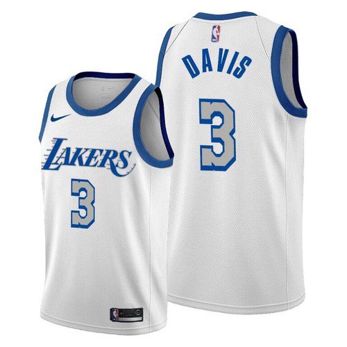 Men Anthony Davis Lakers 2021 city jersey white