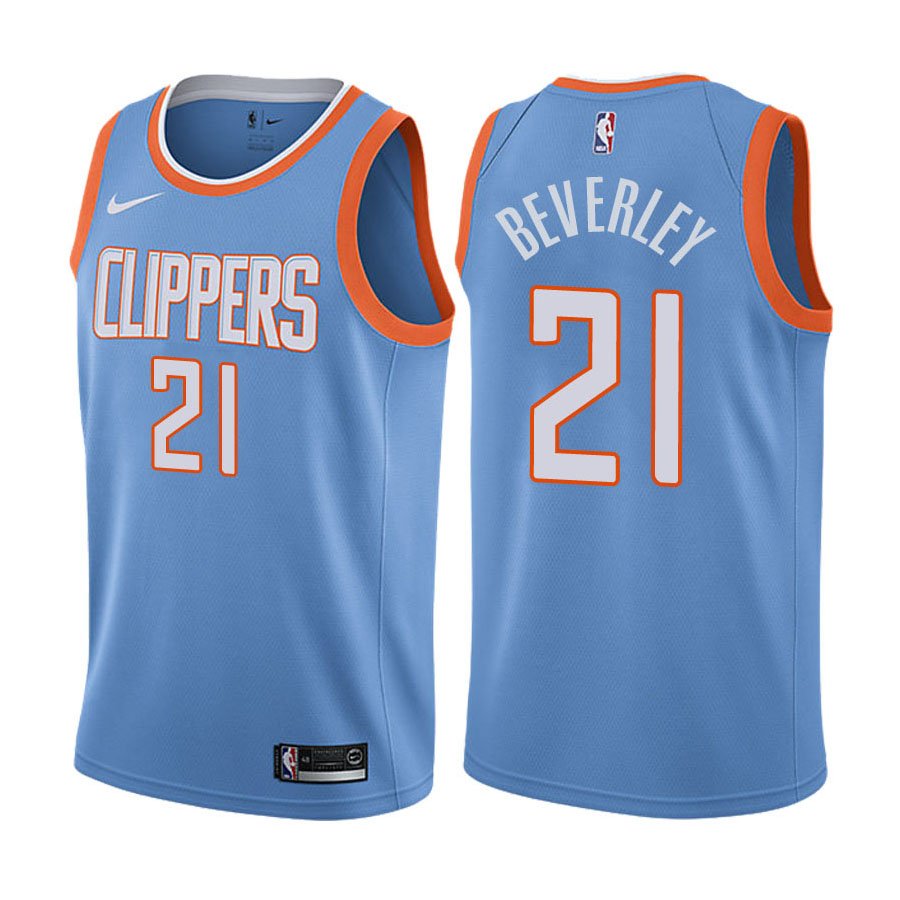 Mens Los Angeles Clippers #21 Patrick Beverley city Jersey light blue