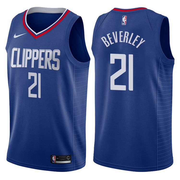 Men's Youth Los Angeles Clippers #21 Patrick Beverley Icon Jersey Blue